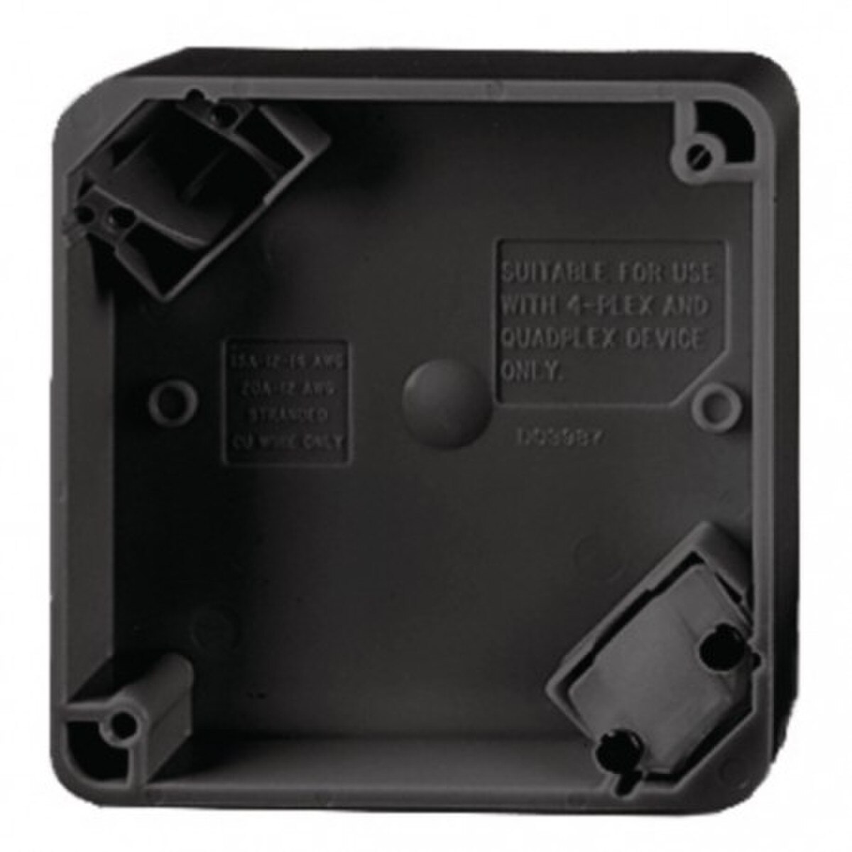 Hubble Back Box Hubbell HBL4PBBK 4-In-1 Portable Back Box - Black (Hubbell HBL4PBBK)
